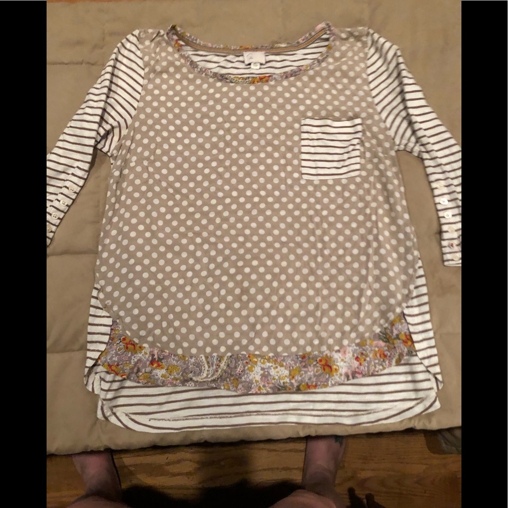 Cute multi colored/material top